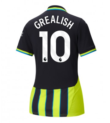 Manchester City Jack Grealish #10 Replika Udebanetrøje Dame 2024-25 Kortærmet